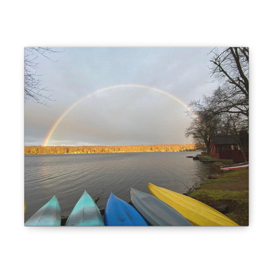 Lake Hayward Rainbow Photo by Laurie Laperuta Dworak Canvas Gallery Wraps